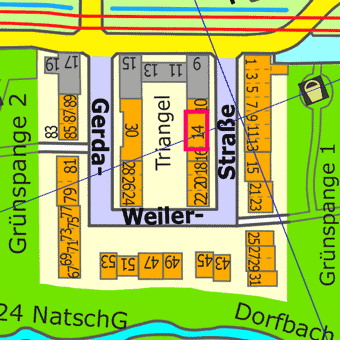 Lage Gerda-Weiler-Stra&szlig;e