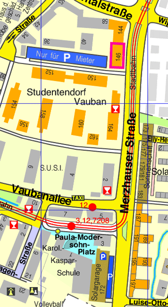 Lage Merzhauser-Stra&szlig;e