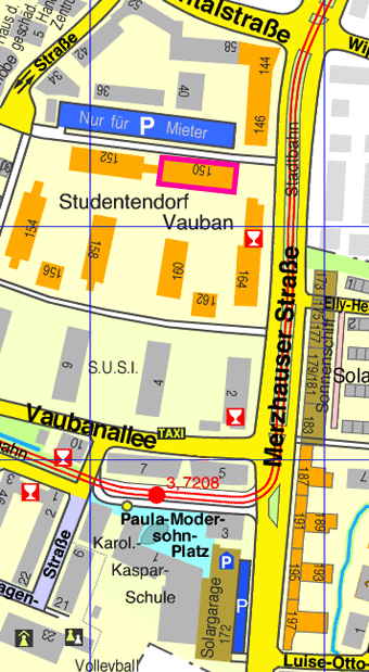 Lage Merzhauser-Stra&szlig;e