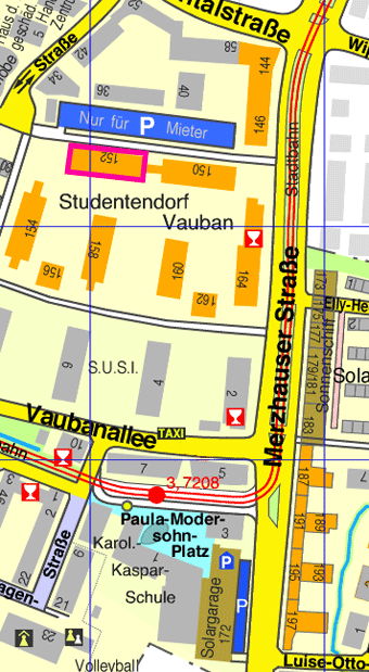 Lage Merzhauser-Stra&szlig;e