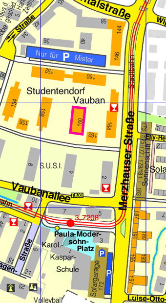 Lage Merzhauser-Stra&szlig;e