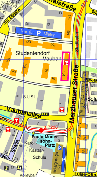 Lage Merzhauser-Stra&szlig;e