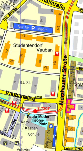 Lage Merzhauser-Stra&szlig;e