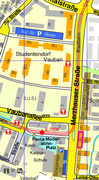Lage Merzhauser-Stra&szlig;e