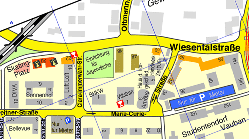 Lage Wiesental-Stra&szlig;e