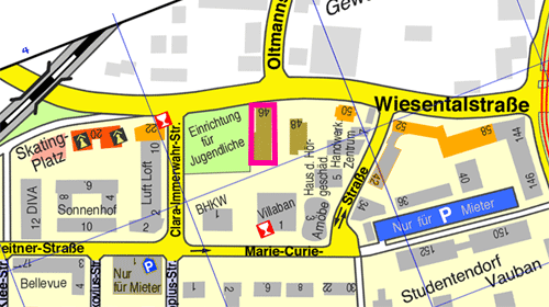 Lage Wiesental-Stra&szlig;e