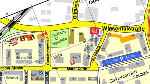 Lage Wiesental-Stra&szlig;e